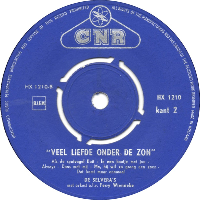 Selvera's - Veel Liefde Onder De Zon (EP) Vinyl Singles EP VINYLSINGLES.NL