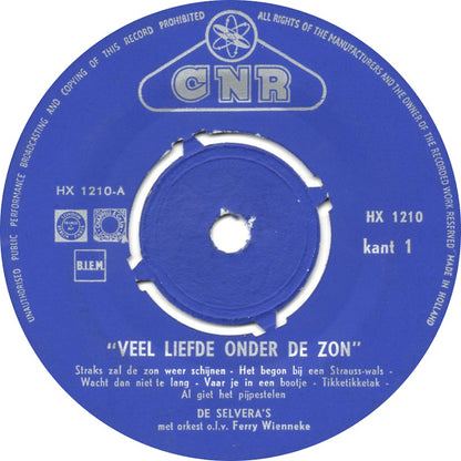 Selvera's - Veel Liefde Onder De Zon (EP) Vinyl Singles EP VINYLSINGLES.NL