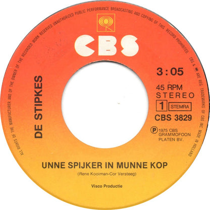 Stipkes / De Bossche Bollen - Unne Spijker In Munne Kop / Munne Kop D'r Af! 32010 34641 17798 Vinyl Singles VINYLSINGLES.NL