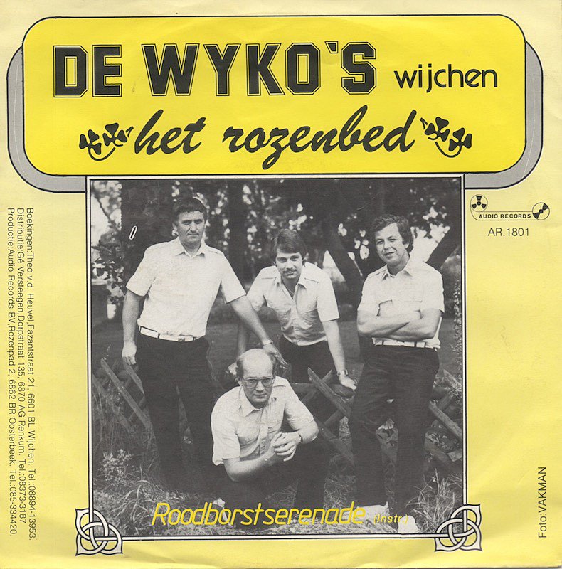 Wyko's - Het Rozenbed Vinyl Singles Vinyl Very Good (VG) <br> Hoes Good Plus (G+)