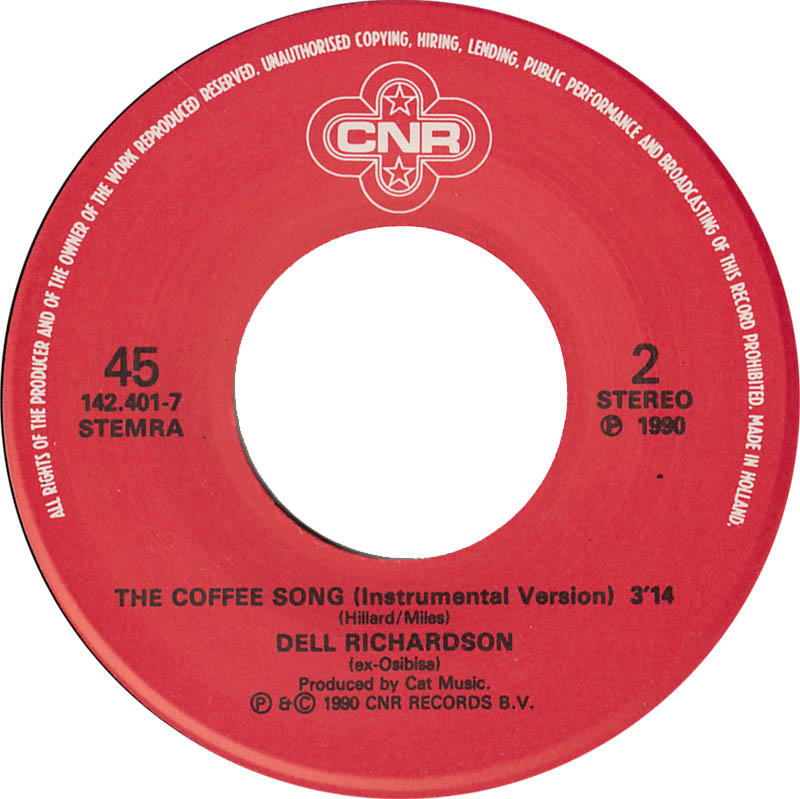 Dell Richardson - The Coffee Song 28852 Vinyl Singles VINYLSINGLES.NL
