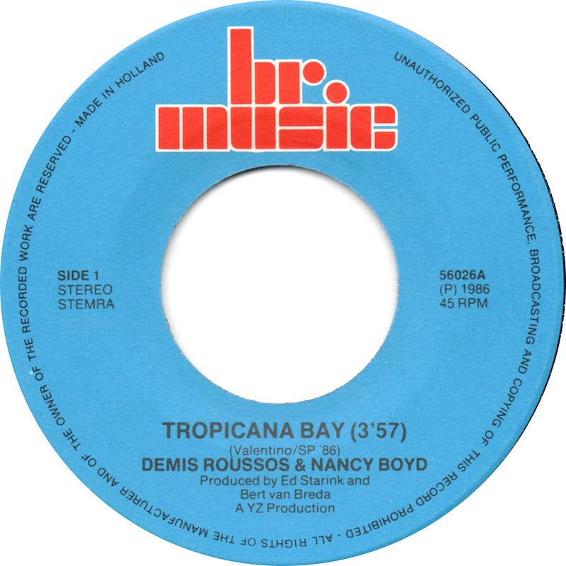 Demis Roussos & Nancy Boyd - Tropicana Bay Vinyl Singles VINYLSINGLES.NL