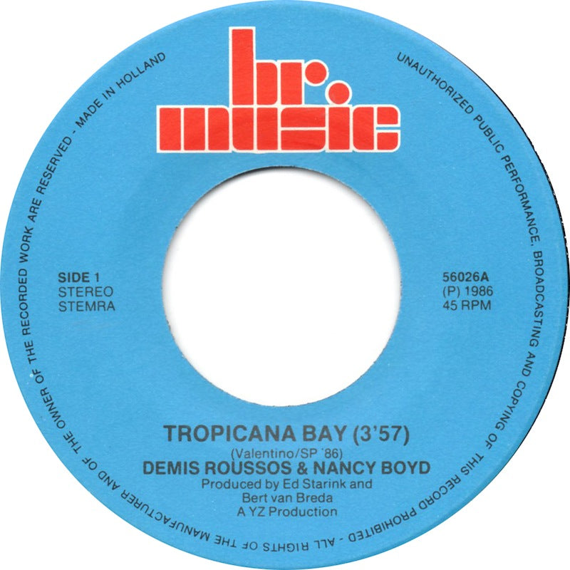 Demis Roussos & Nancy Boyd - Tropicana Bay 30695 Vinyl Singles Goede Staat