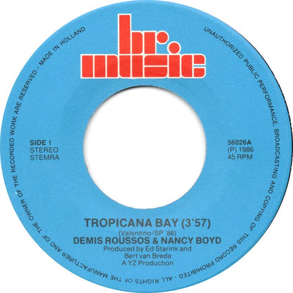 Demis Roussos & Nancy Boyd - Tropicana Bay 30695 Vinyl Singles Goede Staat