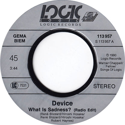 Device - What Is Sadness 14603 Vinyl Singles Goede Staat