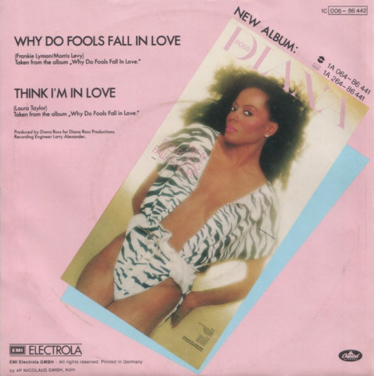 Diana Ross - Why Do Fools Fall In Love (B-Keus) Vinyl Singles Vinyl Goed / Hoesje Redelijk "VINYLSINGLES.NL"