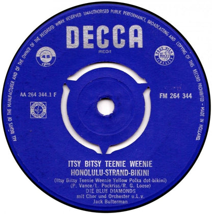 Blue Diamonds - Itsy Bitsy Teenie Weenie Honolulu-Strand-Bikini Vinyl Singles VINYLSINGLES.NL