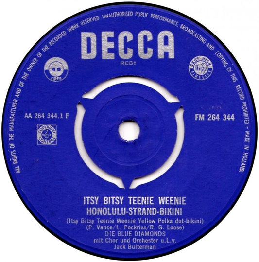 Blue Diamonds - Itsy Bitsy Teenie Weenie Honolulu-Strand-Bikini 15907 Vinyl Singles VINYLSINGLES.NL