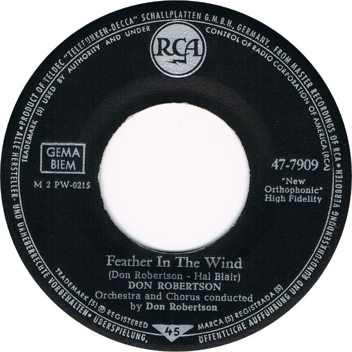 Don Robertson - Feather In The Wind Vinyl Singles VINYLSINGLES.NL