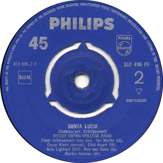 Dutch Swing College Band - Wilhelm Tell 39994 Vinyl Singles Vinyl Zeer Goed / Hoesje Goed "VINYLSINGLES.NL"