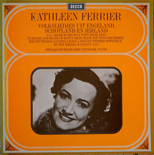 Kathleen Ferrier - Volksliedjes Uit Engeland, Schotland En Ierland (LP) Vinyl LP Vinyl Very Good (VG) <br> Hoes Good Plus (G+)