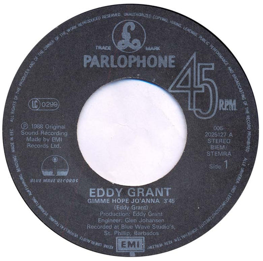 Eddy Grant - Gimme Hope Jo'Anna 32673 Vinyl Singles Vinyl Zeer Goed / Hoesje Goed "VINYLSINGLES.NL"
