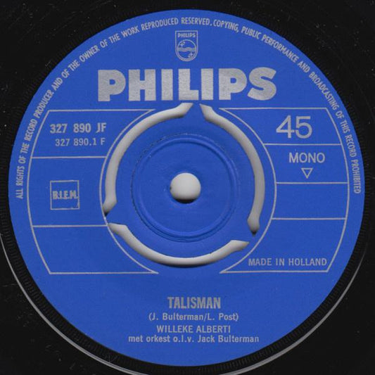 Willeke Alberti - Talisman 07128 Vinyl Singles Goede Staat