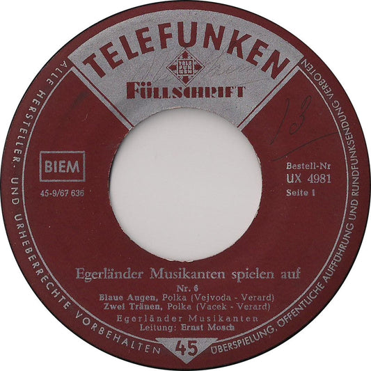 Original Egerländer Musikanten - Egerländer Musikanten Spielen Auf! - Nr. *