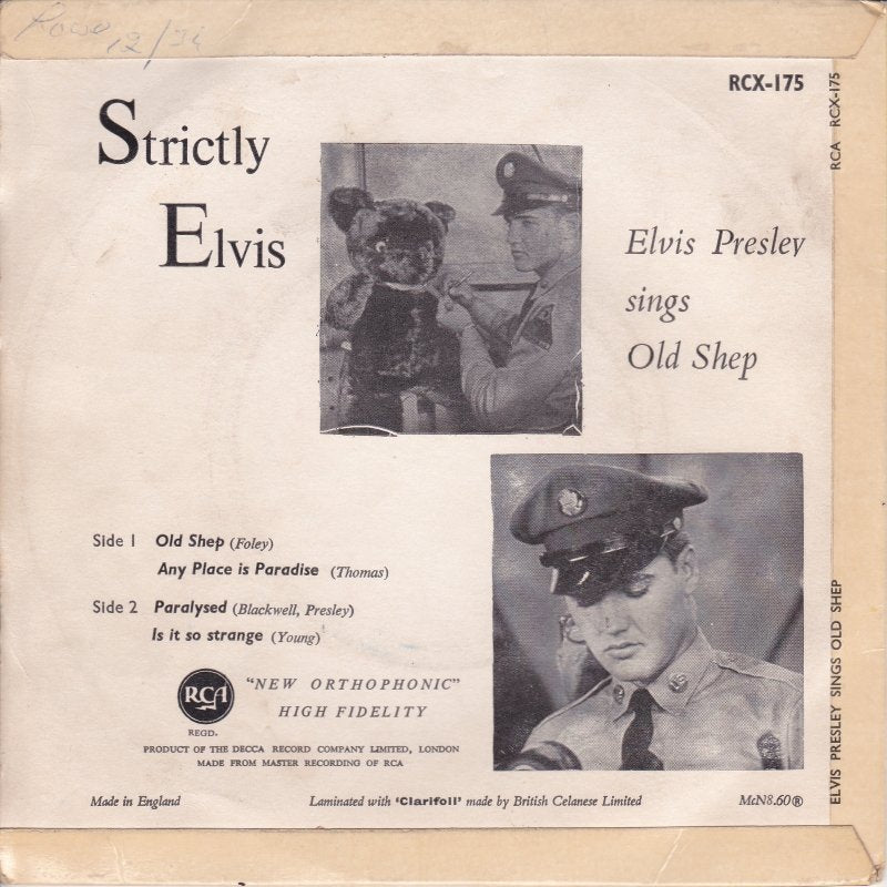 Elvis Presley - Strictly Elvis (EP) 29484 Vinyl Singles EP VINYLSINGLES.NL