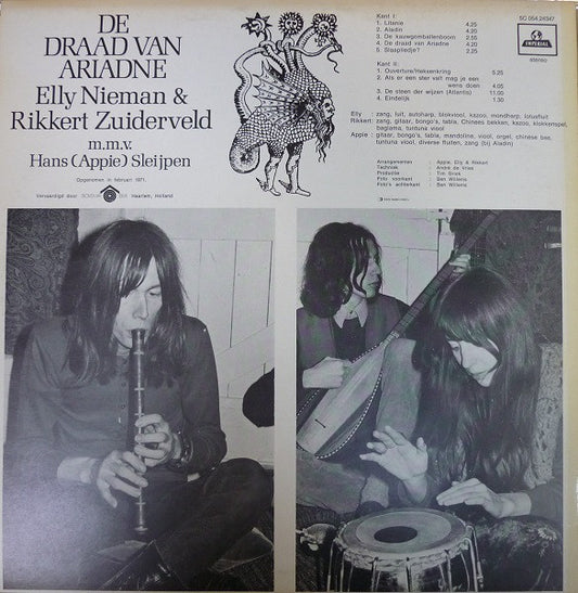 Elly Nieman & Rikkert Zuiderveld - De Draad Van Ariadne (LP) Vinyl LP Vinyl Zeer Goed / Hoesje Goed "VINYLSINGLES.NL"