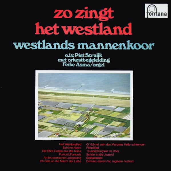 Westlands Mannenkoor - Zo Zingt Het Westland (LP) 44198 Vinyl LP VINYLSINGLES.NL