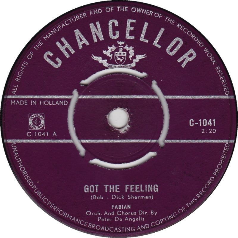 Fabian - Got The Feeling 28848 Vinyl Singles Goede Staat