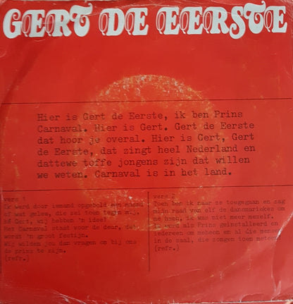 Gert De Eerste - Gert De Eerste 11790 Vinyl Singles Goede Staat