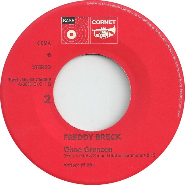 Freddy Breck - Uberall Auf Der Welt 10599 32752 08911 24762 27979 30085 30659 16011 Vinyl Singles VINYLSINGLES.NL