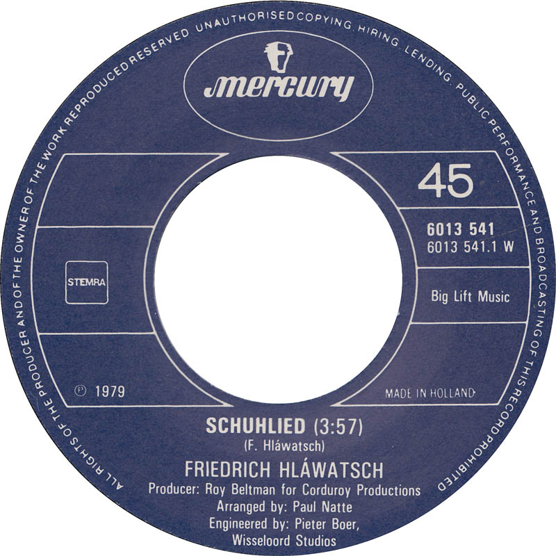 Friedrich Hlawatsch - Schuhlied 10284 11616 Vinyl Singles VINYLSINGLES.NL