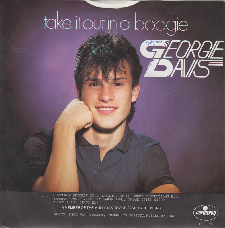 Georgie Davis - Take It Out In A Boogie Vinyl Singles Vinyl Very Good (VG) <br> Hoes Good Plus (G+)