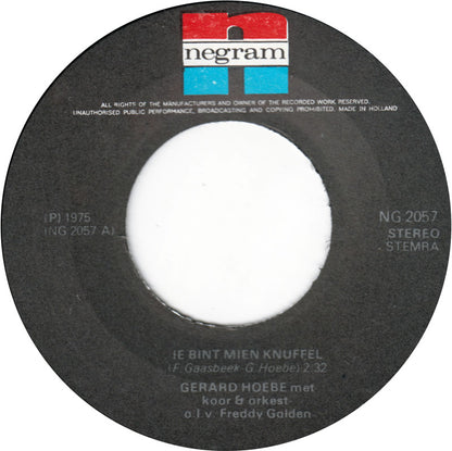 Gerard Hoebe - Ie Bint Mien Knuffel 32039 Vinyl Singles VINYLSINGLES.NL