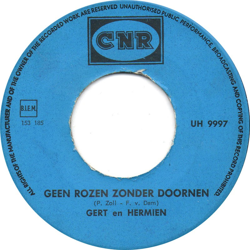 Gert En Hermien - Geen Rozen Zonder Doornen Vinyl Singles VINYLSINGLES.NL