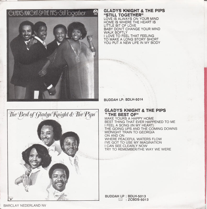 Gladys Knight & The Pips - Baby Don't Change Your Mind 30088 Vinyl Singles Goede Staat