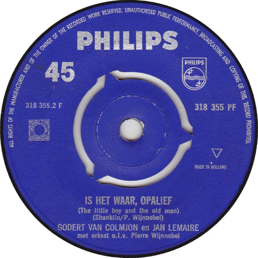 Godert Van Colmjon en Jan Lemaire - Zuiderzee-Ballade 10641 Vinyl Singles Vinyl Zeer Goed / Hoesje Generic "VINYLSINGLES.NL"