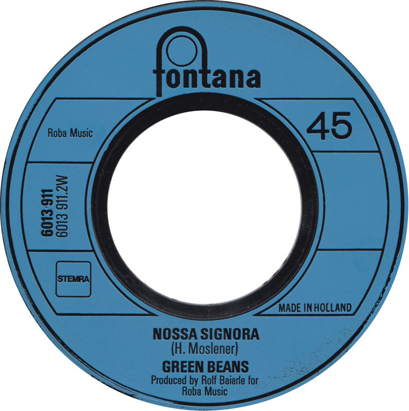 Green Beans - Hideaway Vinyl Singles Vinyl Very Good (VG) <br> Hoes Good Plus (G+)