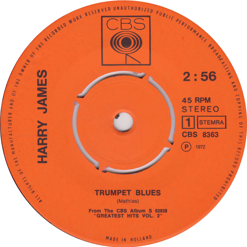 Harry James - Trumpet Blues 14454 28473 14795 Vinyl Singles VINYLSINGLES.NL
