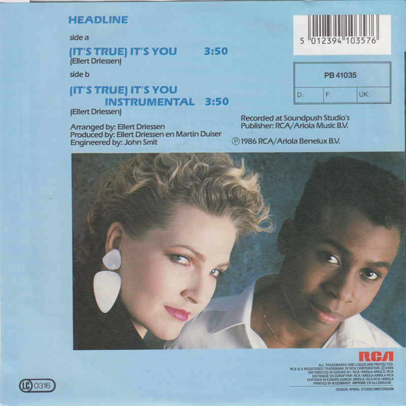 Headline - (It's True) It's You 22468 Vinyl Singles Goede Staat