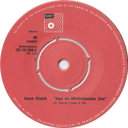 Henk Elsink - Aan De Middellandse Zee 23419 Vinyl Singles VINYLSINGLES.NL