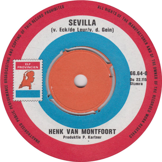 Henk van Montfoort - Sevilla Vinyl Singles Vinyl Very Good (VG) <br> Hoes Generic
