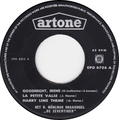 Draaiorgel De Zeventiger - Goodnight, Irene (EP) 18614 Vinyl Singles EP VINYLSINGLES.NL