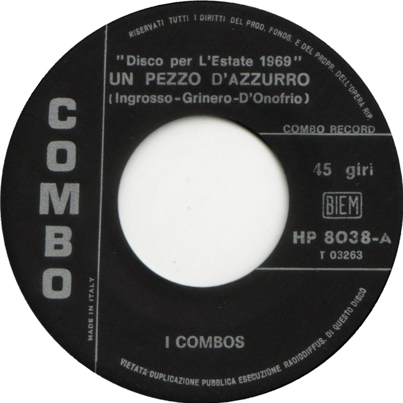 I Combos - Un pezzo d'azzurro 03903 Vinyl Singles VINYLSINGLES.NL