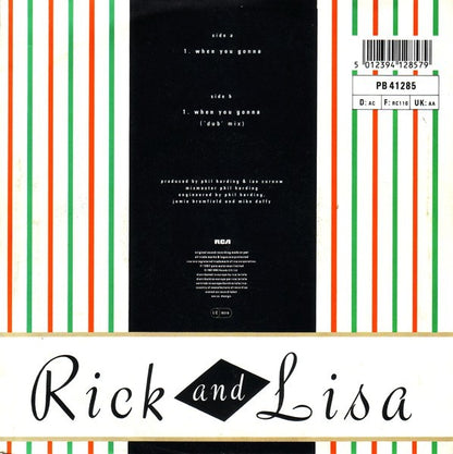 Rick And Lisa - When You Gonna Vinyl Singles Vinyl Very Good (VG) <br> Hoes Good Plus (G+)