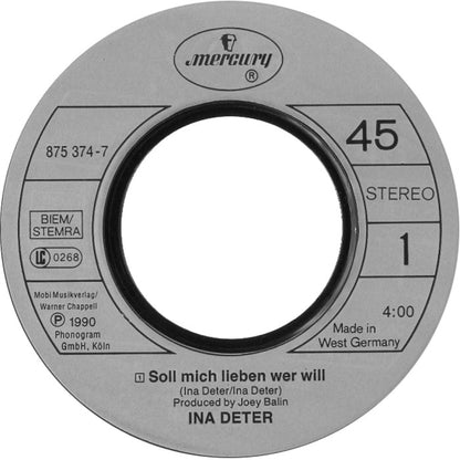 Ina Deter - Soll Mich Lieben Wer Will 21400 Vinyl Singles Goede Staat