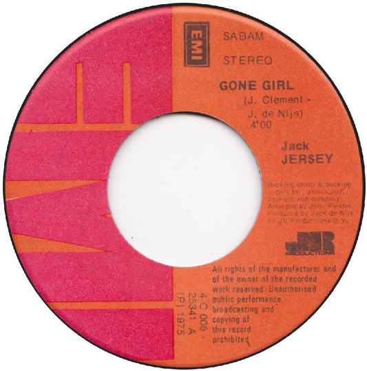 Jack Jersey - Gone Girl Vinyl Singles Vinyl Very Good (VG) <br> Hoes Generic