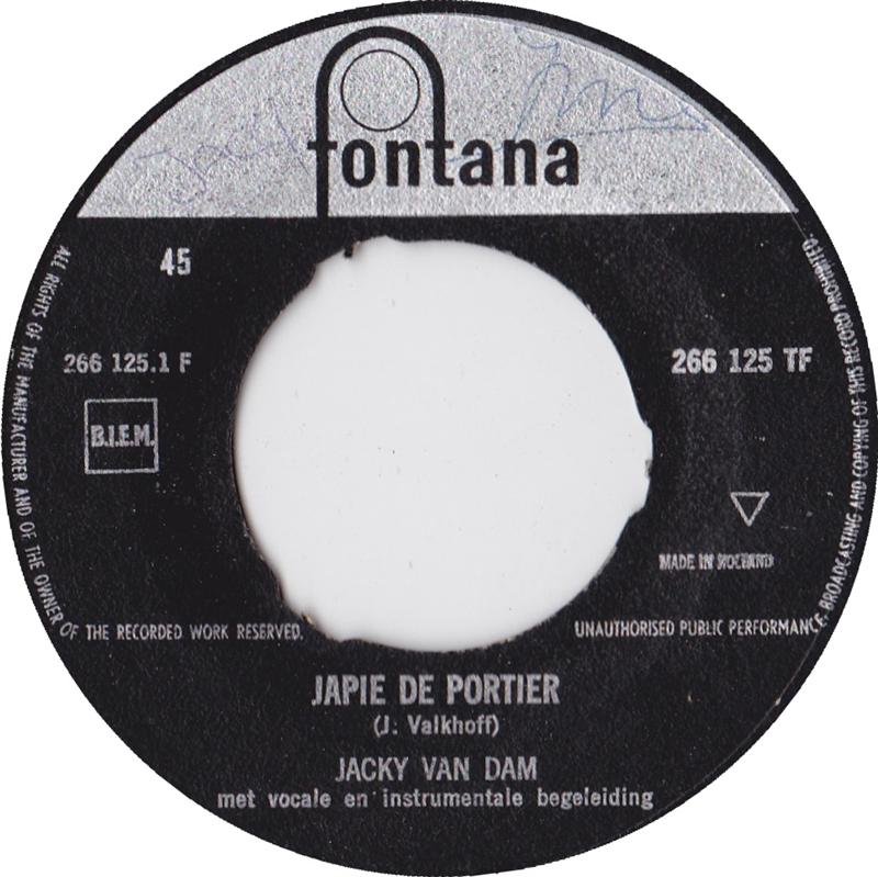 Jacky Van Dam - Japie De Portier 24457 Vinyl Singles Goede Staat