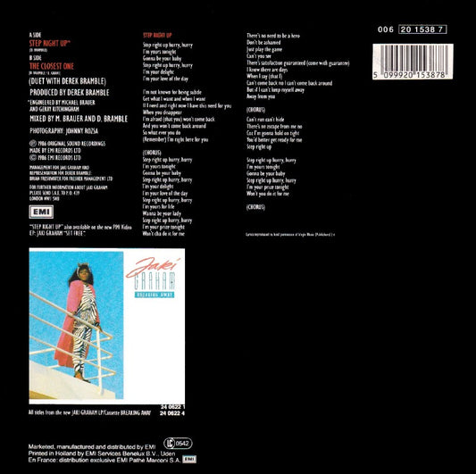 Jaki Graham - Step Right Up 16454 Vinyl Singles Media VG+ / Sleeve G+