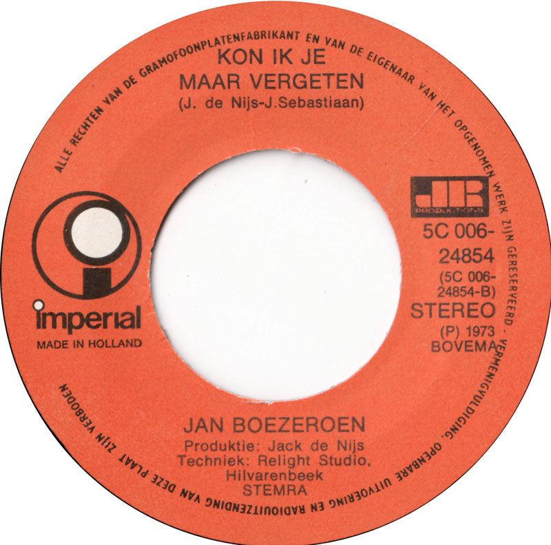 Jan Boezeroen - O Daar Komt Gedonder Van 29142 Vinyl Singles VINYLSINGLES.NL