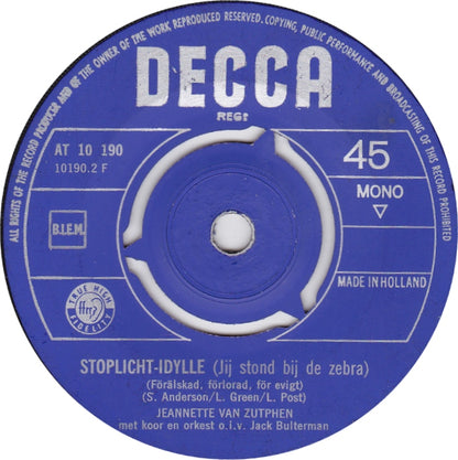 Jeannette Van Zutphen - Michel Vinyl Singles Vinyl (VG) <br> Hoes (G+)