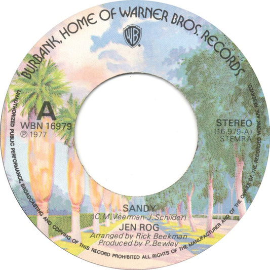 Jen Rog - Sandy Vinyl Singles Vinyl Very Good (VG) <br> Hoes Good Plus (G+)