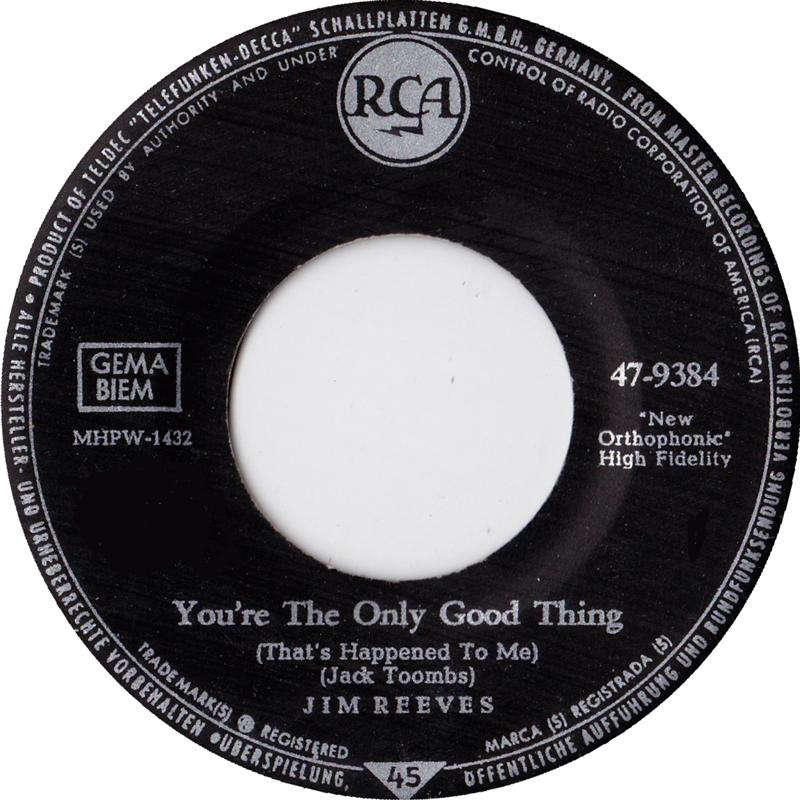 Jim Reeves - You're The Only Good Thing Vinyl Singles VINYLSINGLES.NL