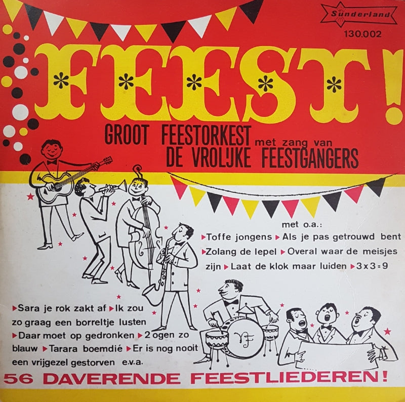 Vrolijke Feestgangers - 56 daverende Feestliederen (LP) 41698 Vinyl LP VINYLSINGLES.NL