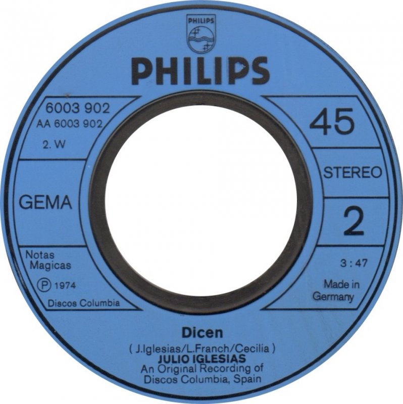 Julio Iglesias - En Cualquier Parte Vinyl Singles Vinyl (VG) <br> Hoes (G+)