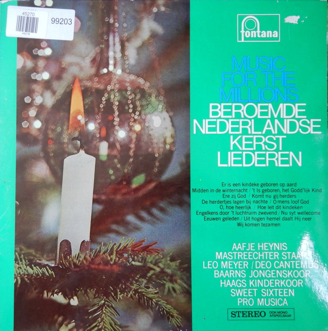 Various - Beroemde Nederlandse Kerstliederen (LP) 45270 Vinyl LP Goede Staat