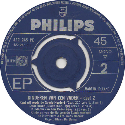 Hervormde Zondagsschool Hilversum - Kinderen Van Een Vader (EP) 30169 Vinyl Singles EP Goede Staat